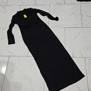 Skinny Black Long Sleeve Dress